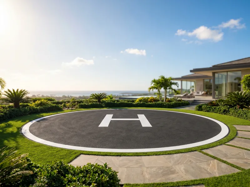 Private helipad at Cayena compound — El Alto OceanView Residences